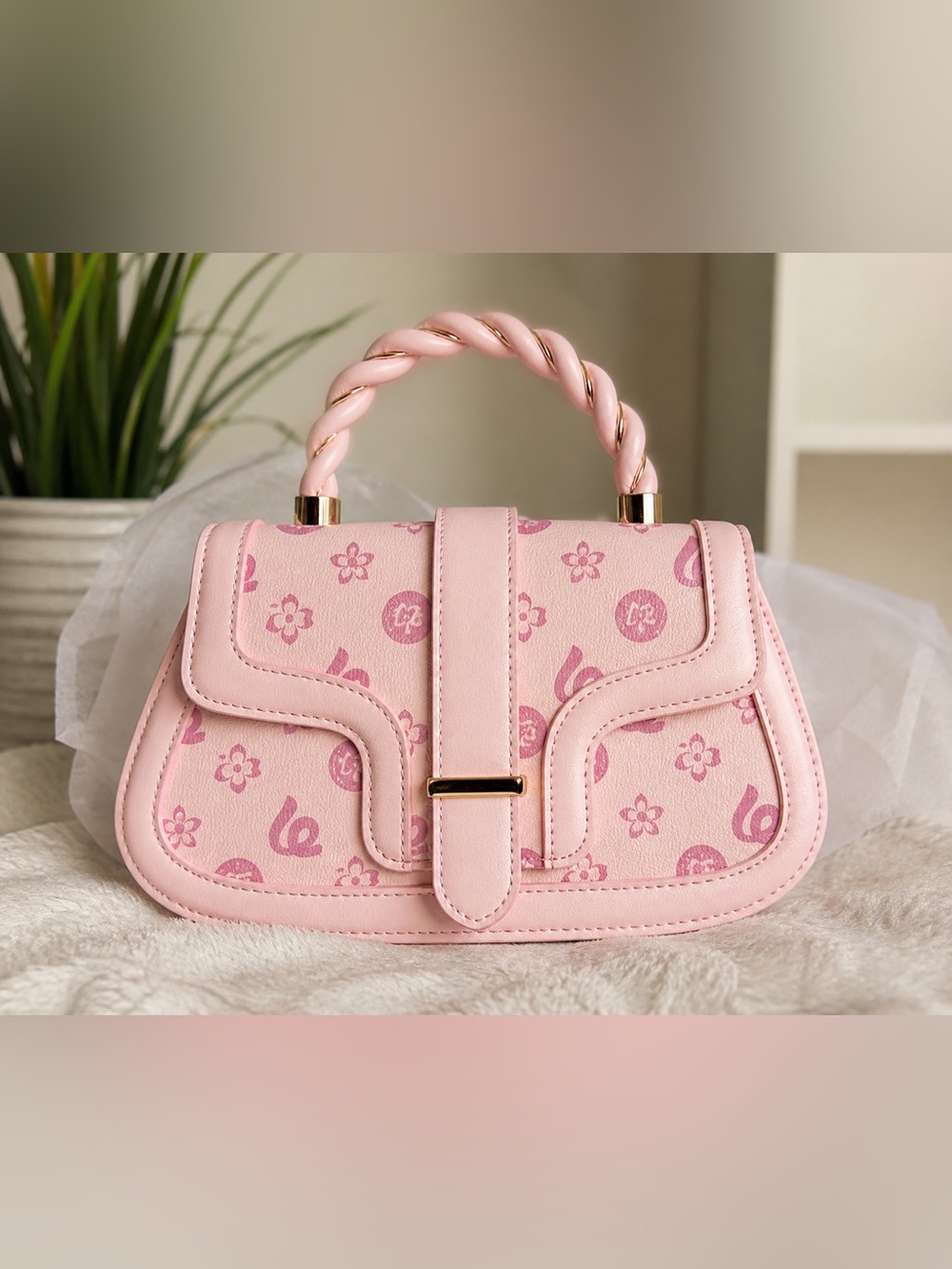 Pink Coquette Mini Shoulder Bag Y2K Kawaii Crossbody Purse Pastel Aesthetic